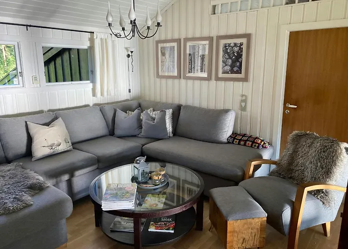 Norwegian Vibes With View In Vegarshei Feriehus *